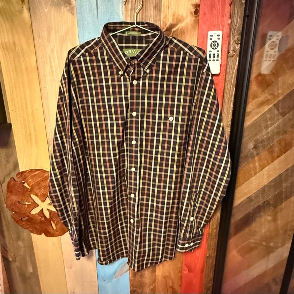 Orvis Plaid Button-Down Shirt – Size L 👔✨​